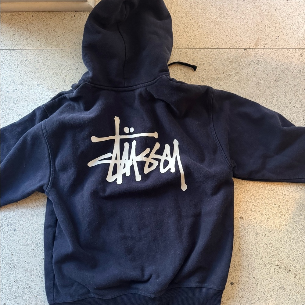 Stussy Blue hoodie medium in very good condition